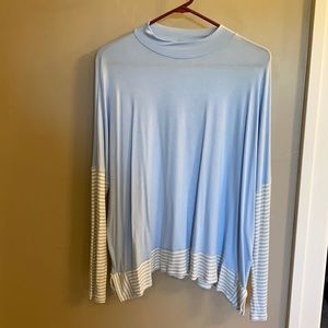 Medium baby blue high neck shirt